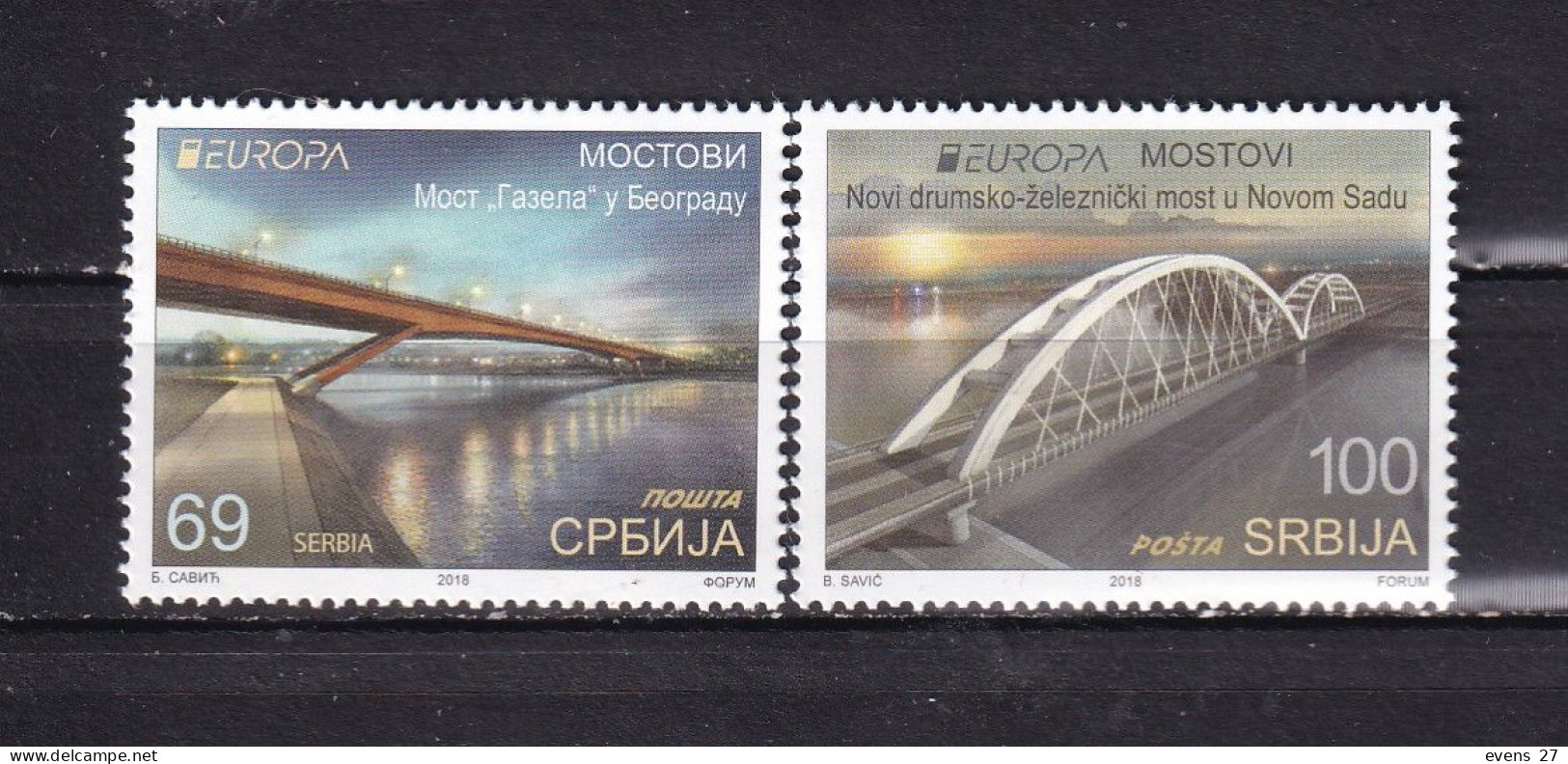 SERBIA-2018-EUROPA-BRIDGES-MNH - 2018