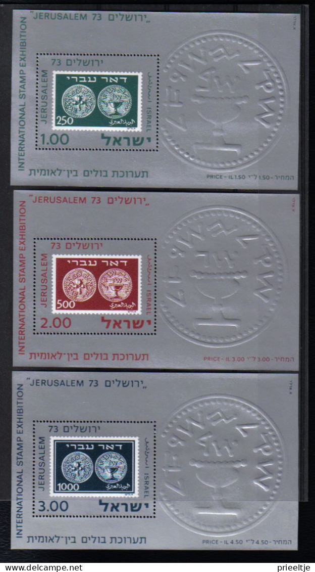 Israel 1974 Jerusalem 73 Int. Stamp Exhibition S/S  Y.T. BF 11/13 ** - Blocs-feuillets