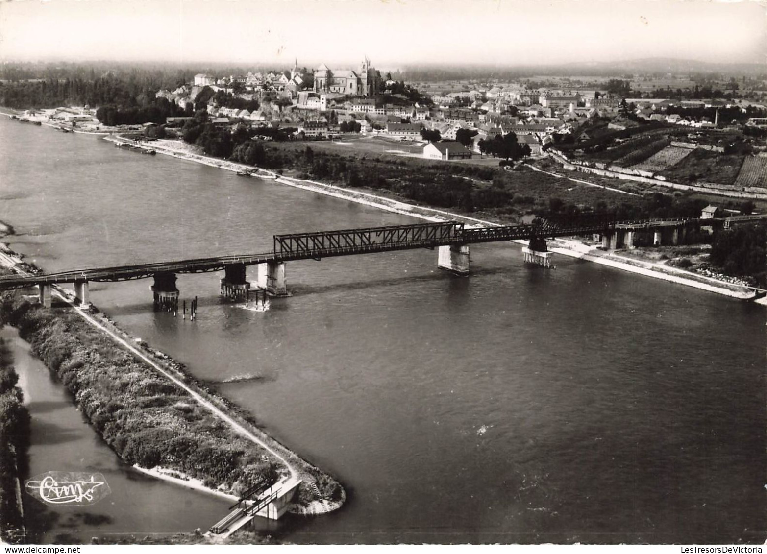 FRANCE - Neuf Brisach - Vue Sur Le Rhin Et Vieux Brisach - Carte Postale - Neuf Brisach