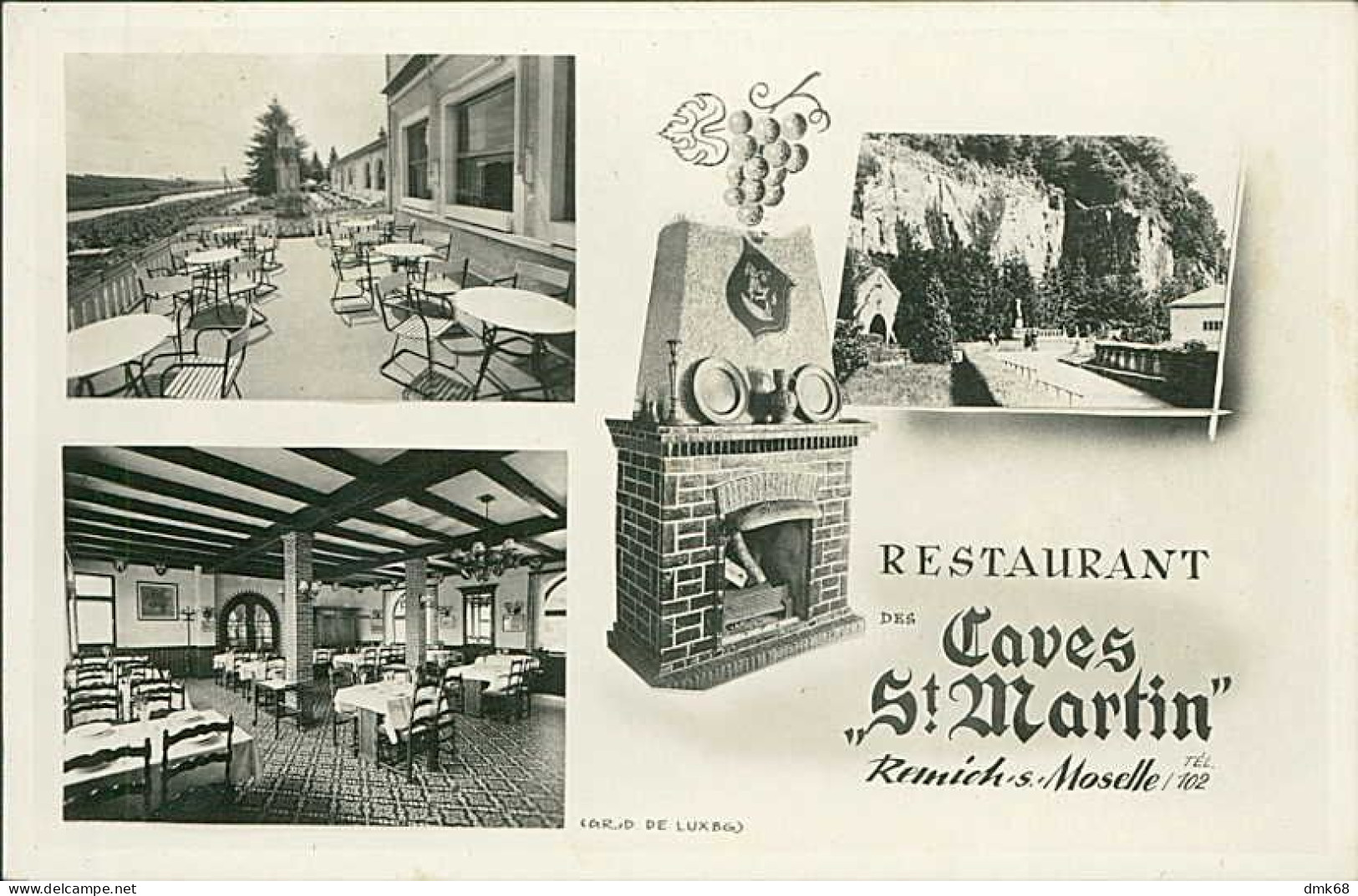 LUXEMBOURG - REMICH - RESTAURANT DES CAVES ST. MARTIN - EDIT NIC. SIBENALER - MAILED 1955 (18014) - Remich