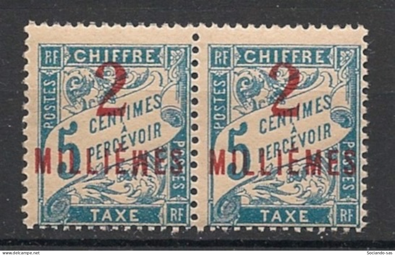 PORT SAID - 1921 - Taxe TT N°YT. 5j - Type Duval 2m Sur 5c - VARIETE M Renversé Tenant à Normal - Neuf Luxe ** / MNH - Neufs