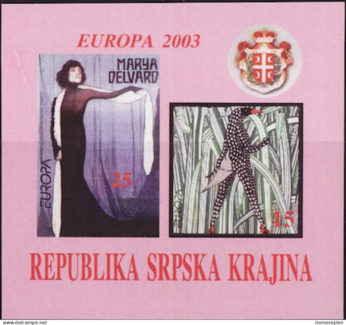 Europa CEPT 2003 Serbie De Krajina - Serbia - Serbien Y&T N°BF(1) - Michel N°B(?) *** - 2003