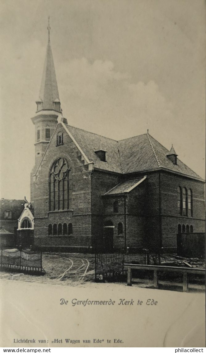 Ede (Gld.) De Gereformeerde Kerk Ca 1900 Uitg. Het Wapen Van Ede - Ede