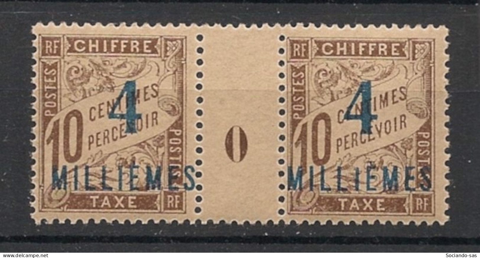 PORT SAID - 1921 - Taxe TT N°YT. 6 - Type Duval 4m Sur 10c - Paire Millésimée 0 - Neuf Luxe ** / MNH - Unused Stamps