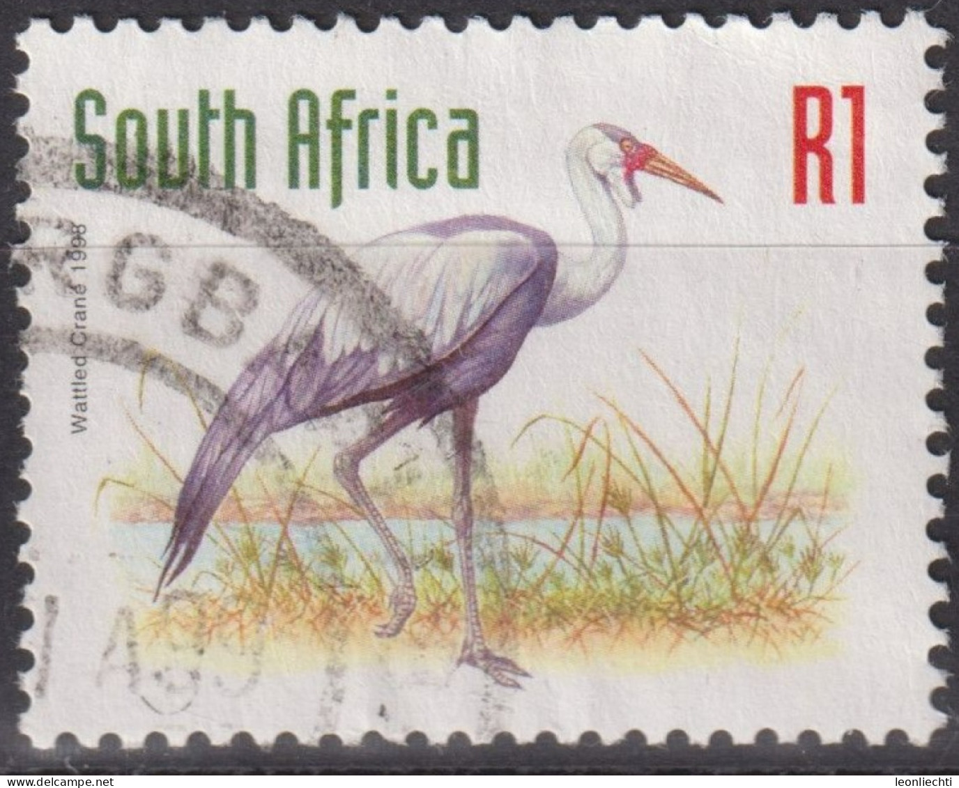 1997 Südafrika ° Mi:ZA 1109A, Sn:ZA 1031, Yt:ZA 994, Wattled Crane (Bugeranus Carunculatus), Tiere, - Gebruikt