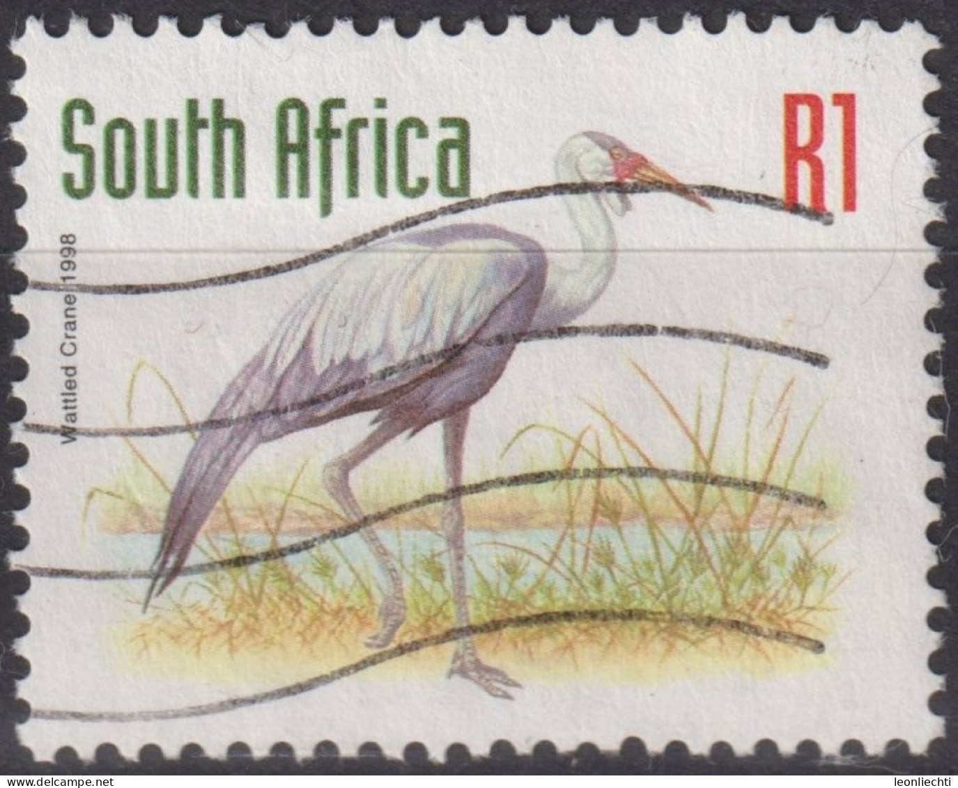 1997 Südafrika ° Mi:ZA 1109A, Sn:ZA 1031, Yt:ZA 994, Wattled Crane (Bugeranus Carunculatus), Tiere, - Usati