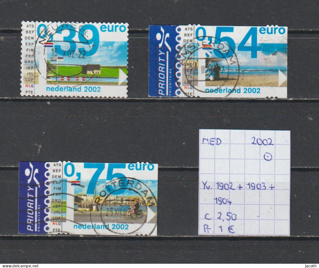 Nederland 2002 - YT 1902 + 1903 + 1904 (gest./obl./used) - Gebruikt