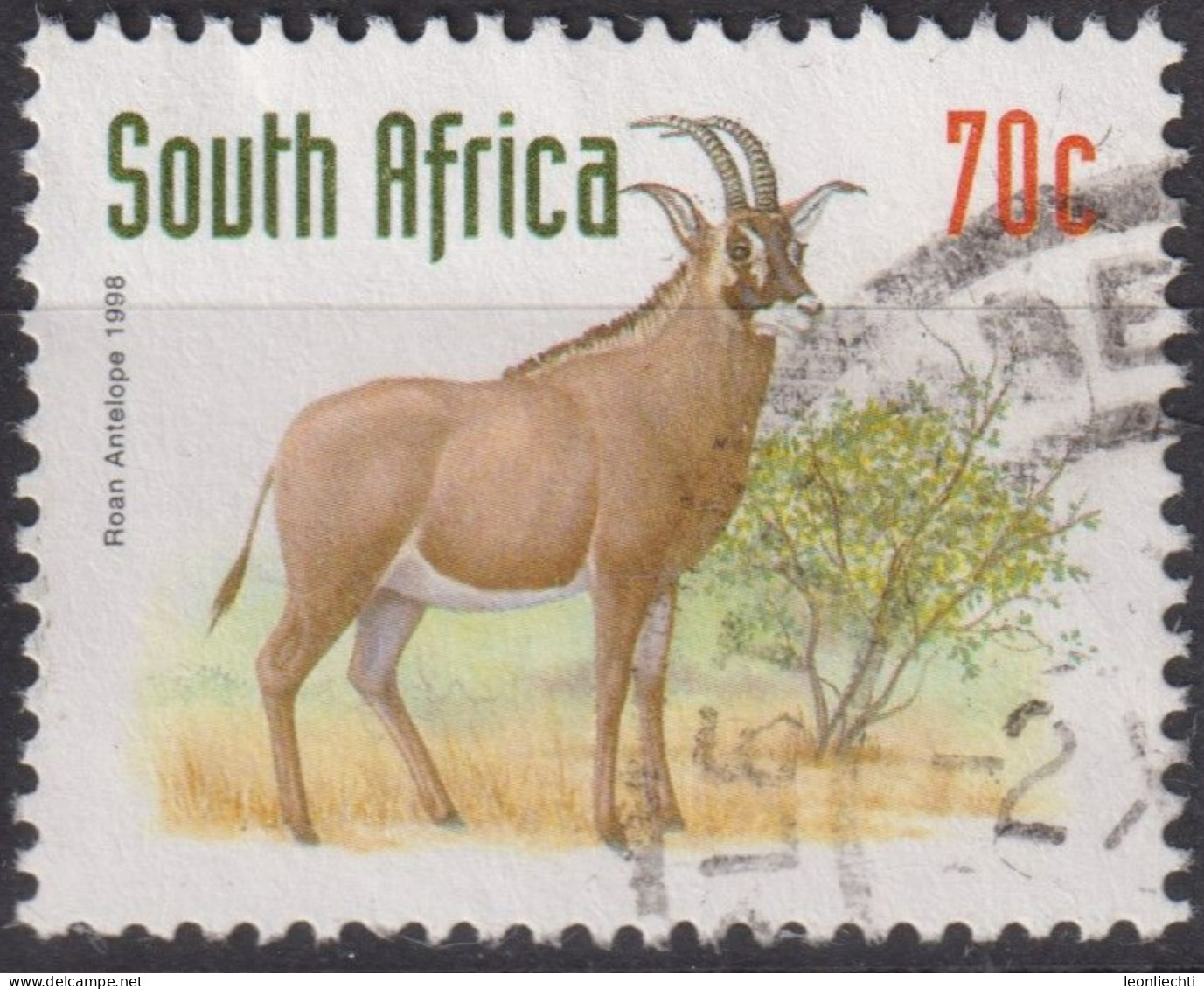 1997 Südafrika ° Mi:ZA 1106, Sn:ZA 1028, Yt:ZA 992, Roan Antelope (Hippotragus Equinus), Tiere, - Oblitérés