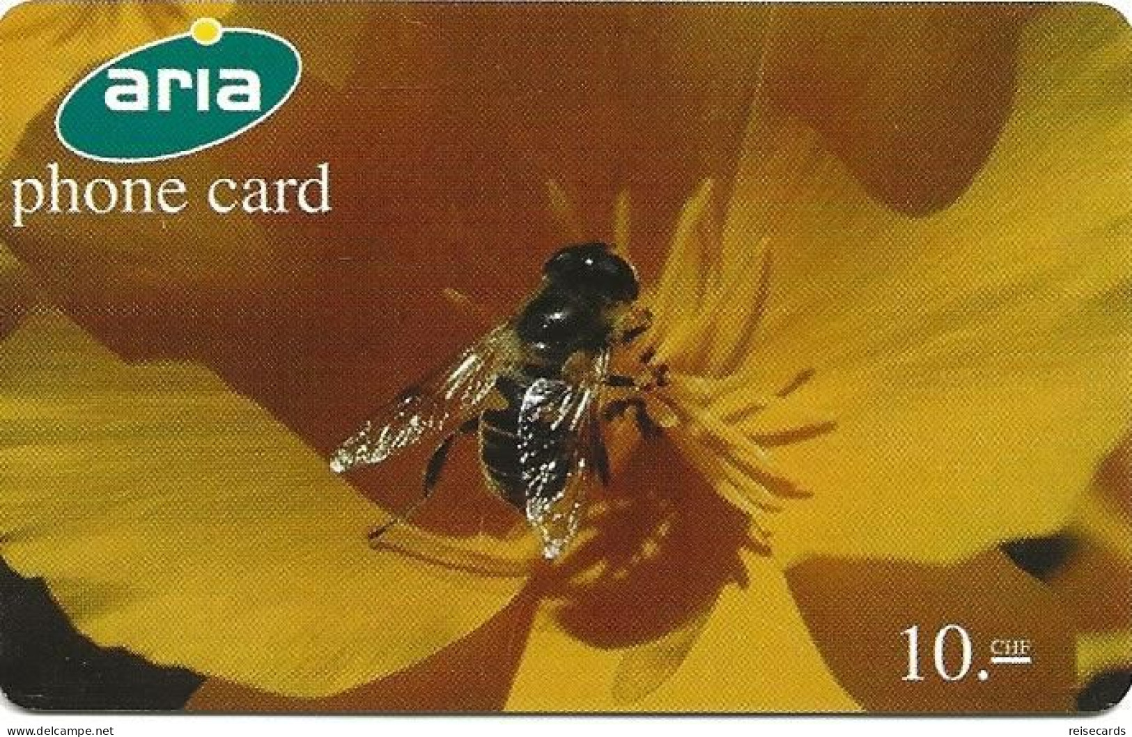 Switzerland: Prepaid Aria - Biene (help 061/201 00 00, Small Pin) - Switzerland