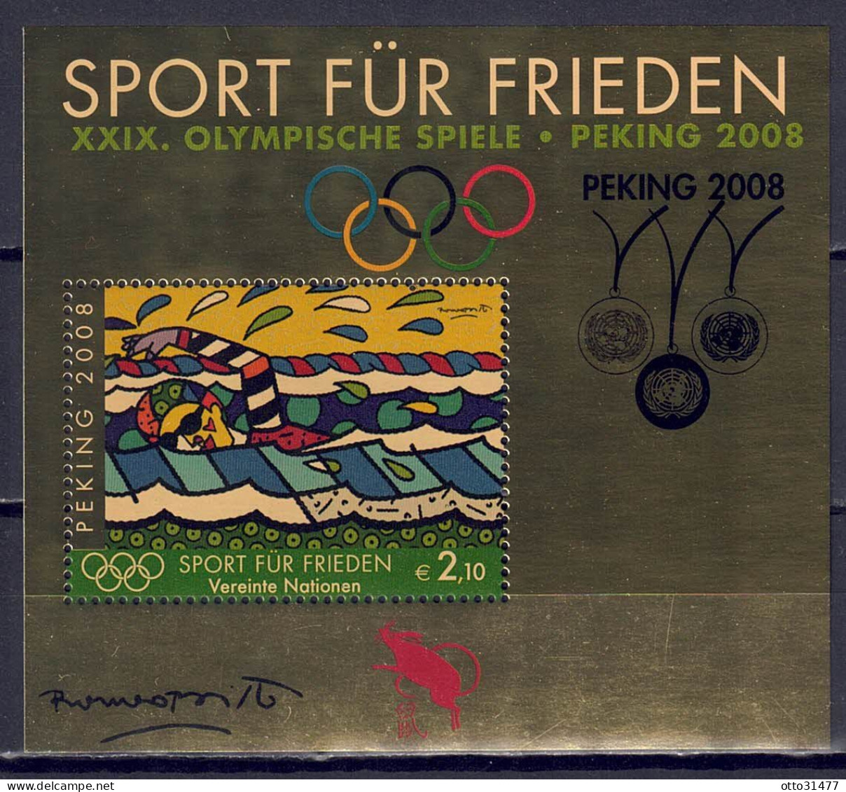 UNO Wien 2008 - Sport Für Frieden, Block 22 I, Postfrisch ** / MNH - Ungebraucht