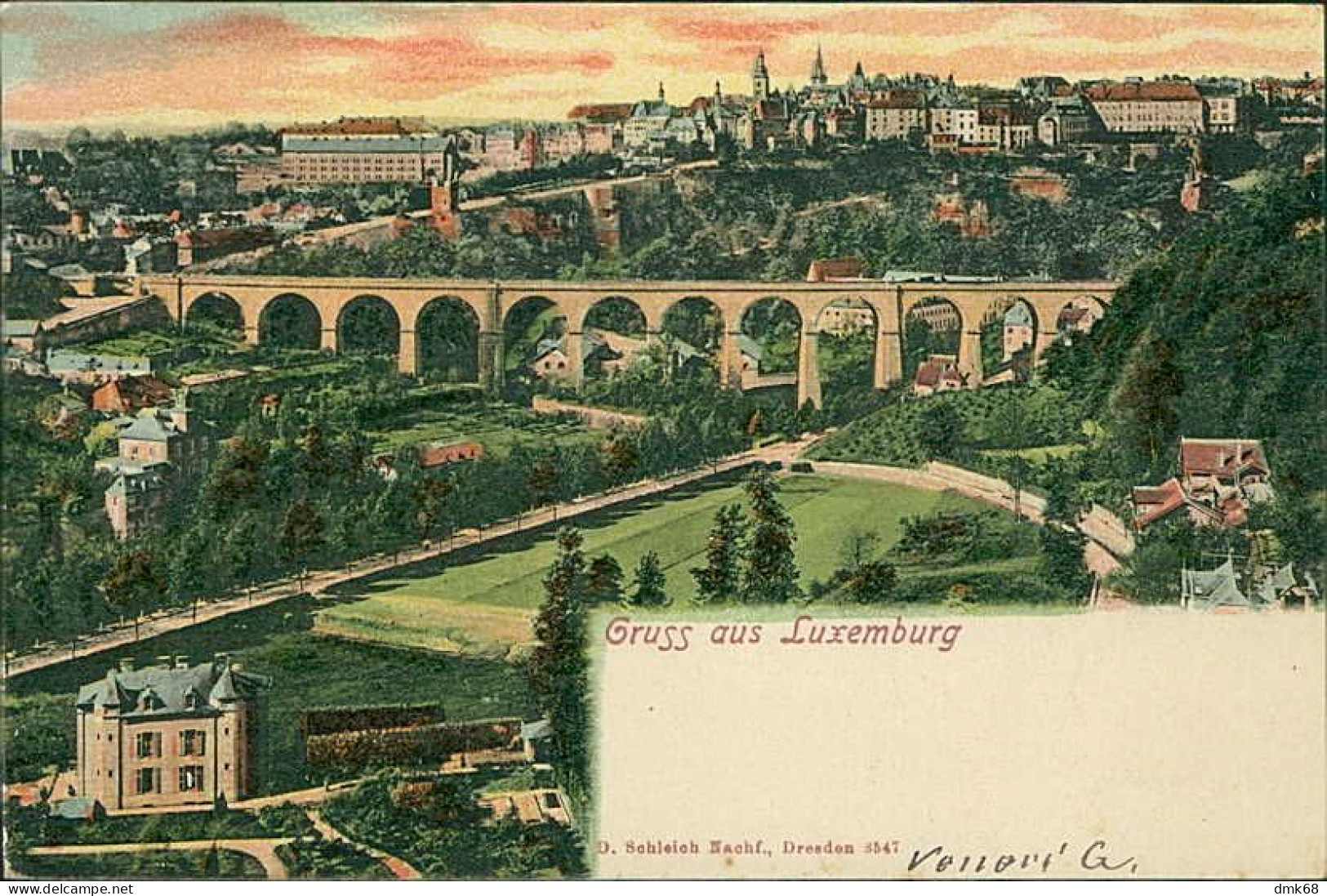 LUXEMBOURG - PANORAMA - EDIT O. SCHIECH - MAILED TO ITALY - 1900s / STAMP (18021) - Luxembourg - Ville