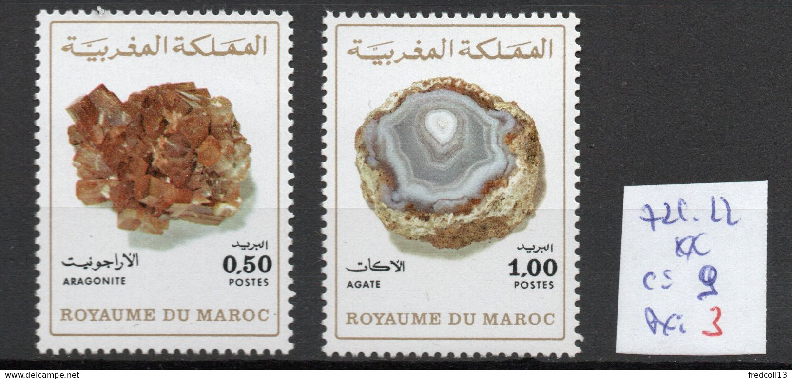 MAROC 721-22 ** Côte 9 € - Minerals