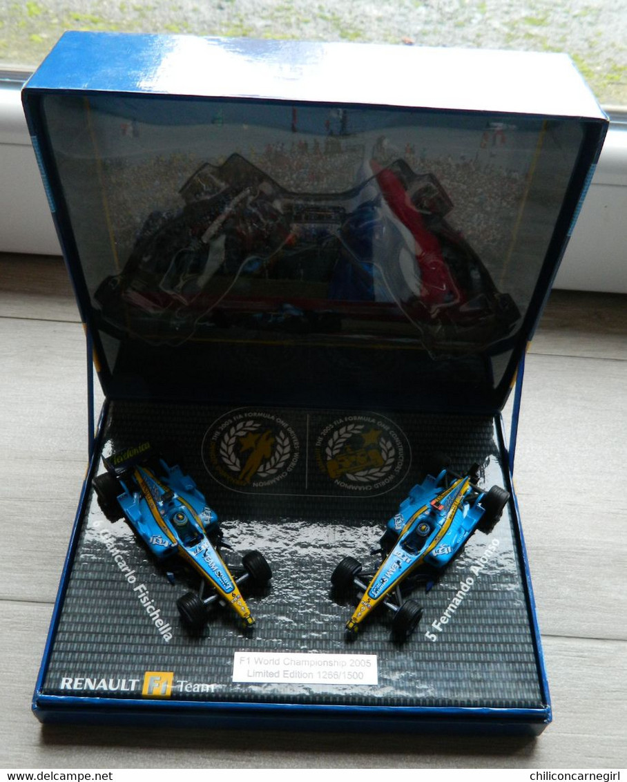 * Coffret RENAULT - Edition Limitée - Renault F1 Team R25 FERNANDO ALONSO - GIANCARLO FISICHELLA - Minichamps