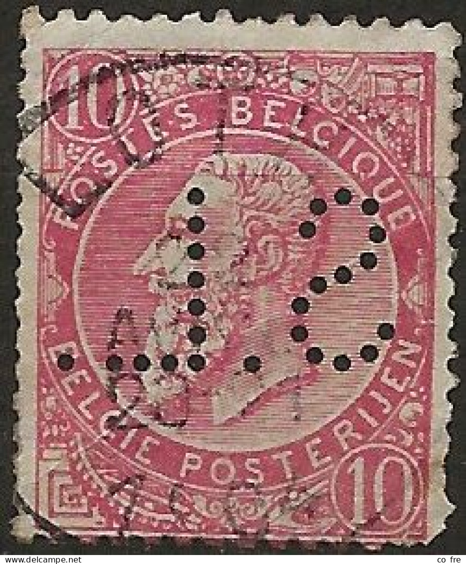 Belgique N°58 Perforé (ref.2) - 1863-09
