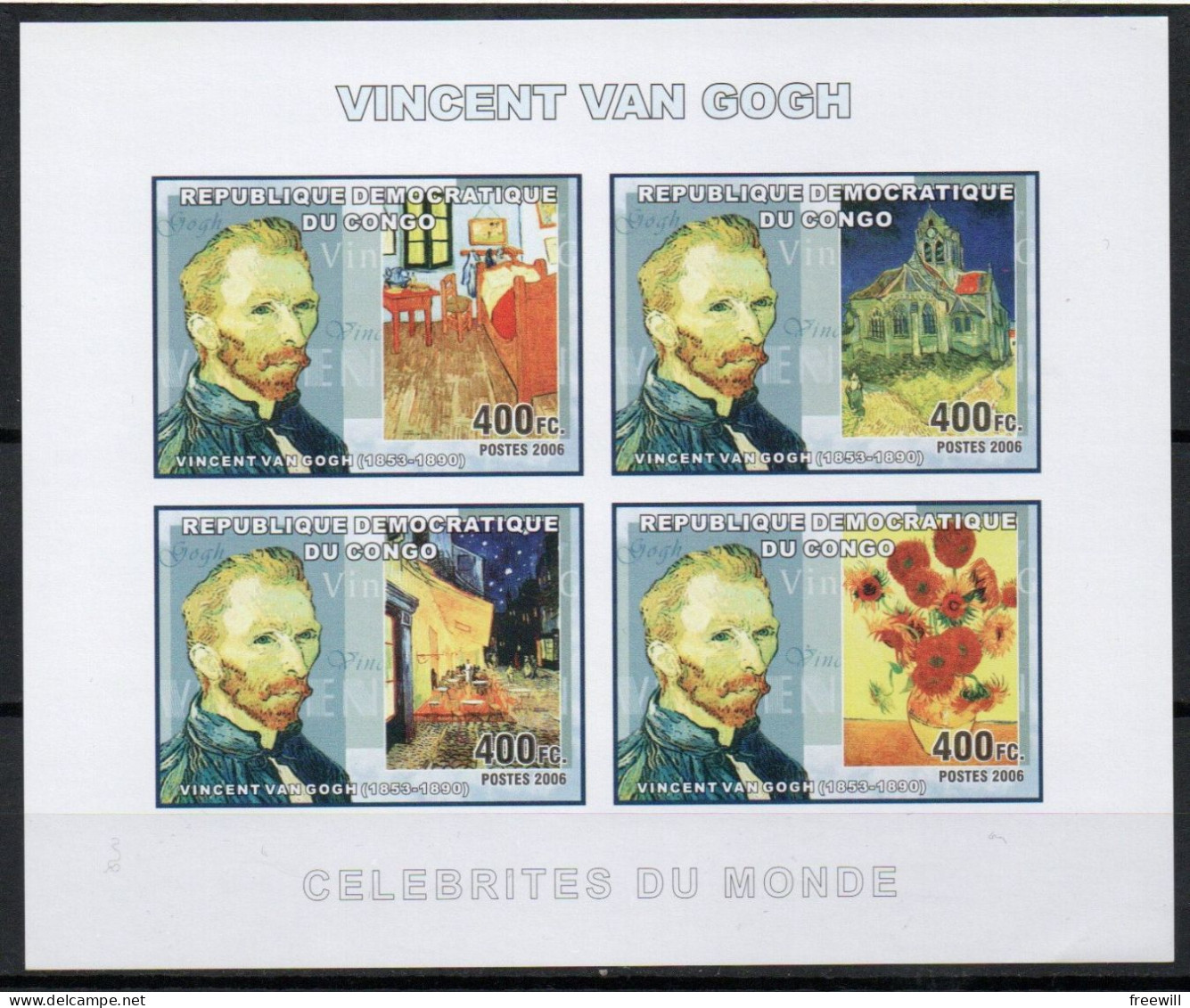 Congo-Kinshasa Vincent Van Gogh 2006 XXX - Nuovi