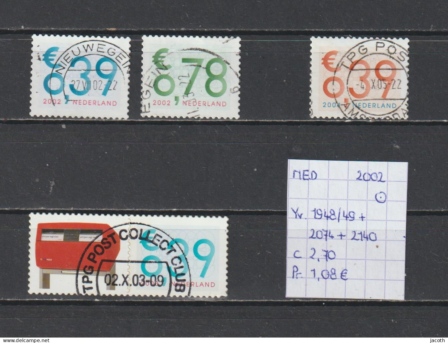 Nederland 2002 - YT 1948-49 + 2074 + 2140 (gest./obl./used) - Usati