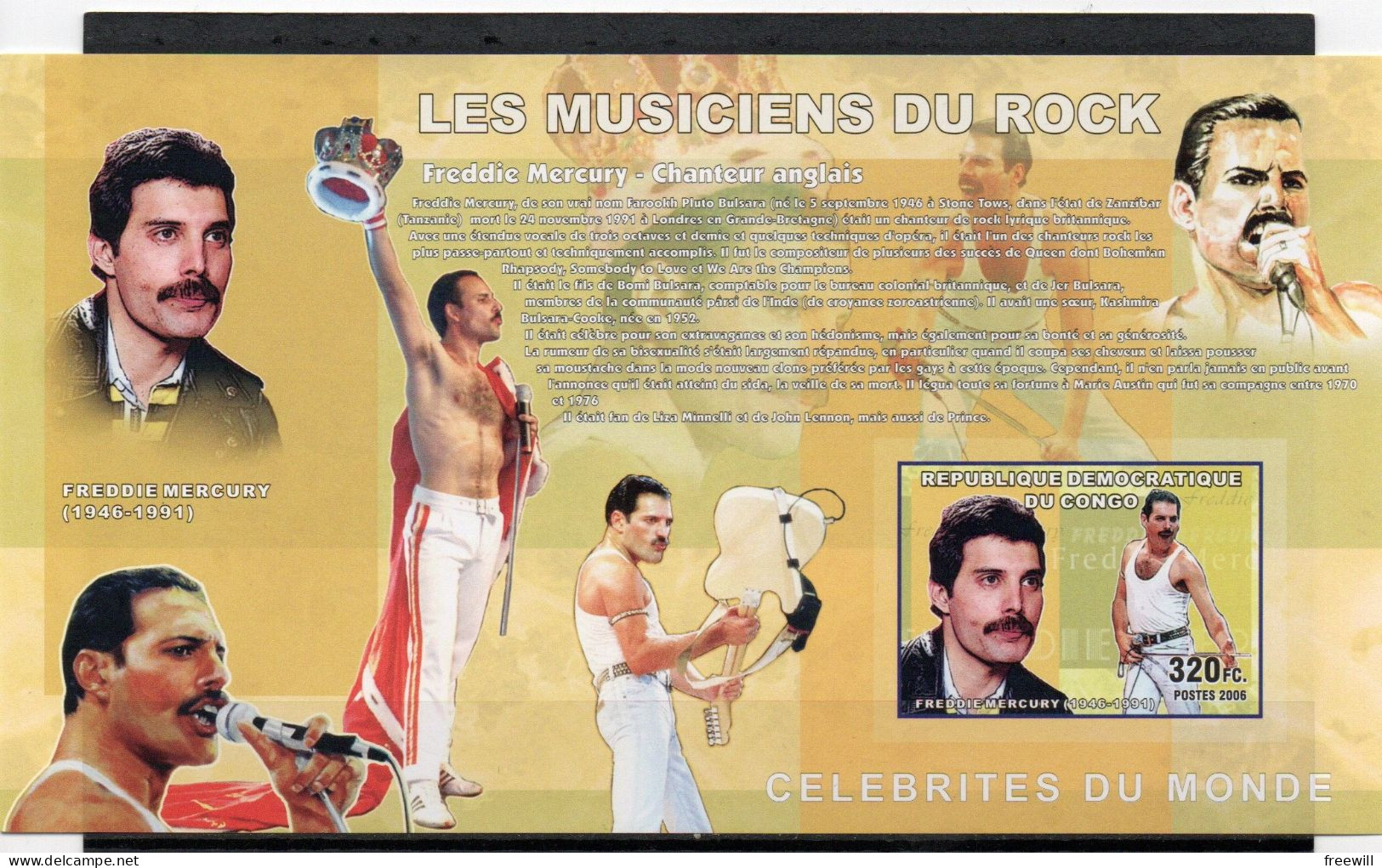 Freddie Mercury XXX 2006 - Mint/hinged