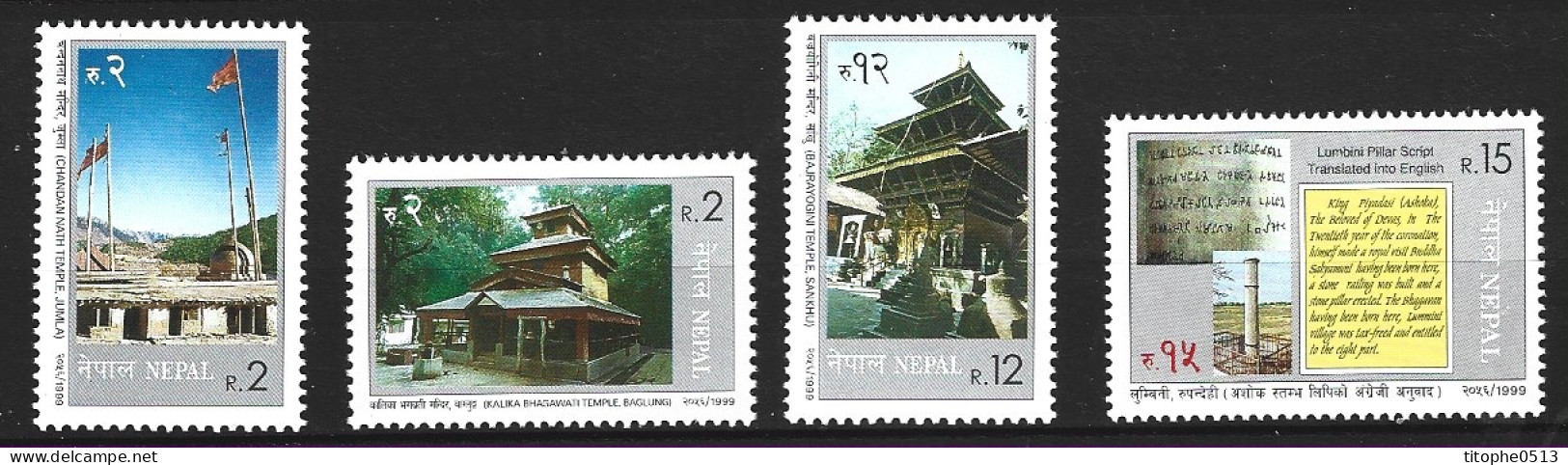 NEPAL. Timbres De 1999. Temples/Lumbini. - Budismo