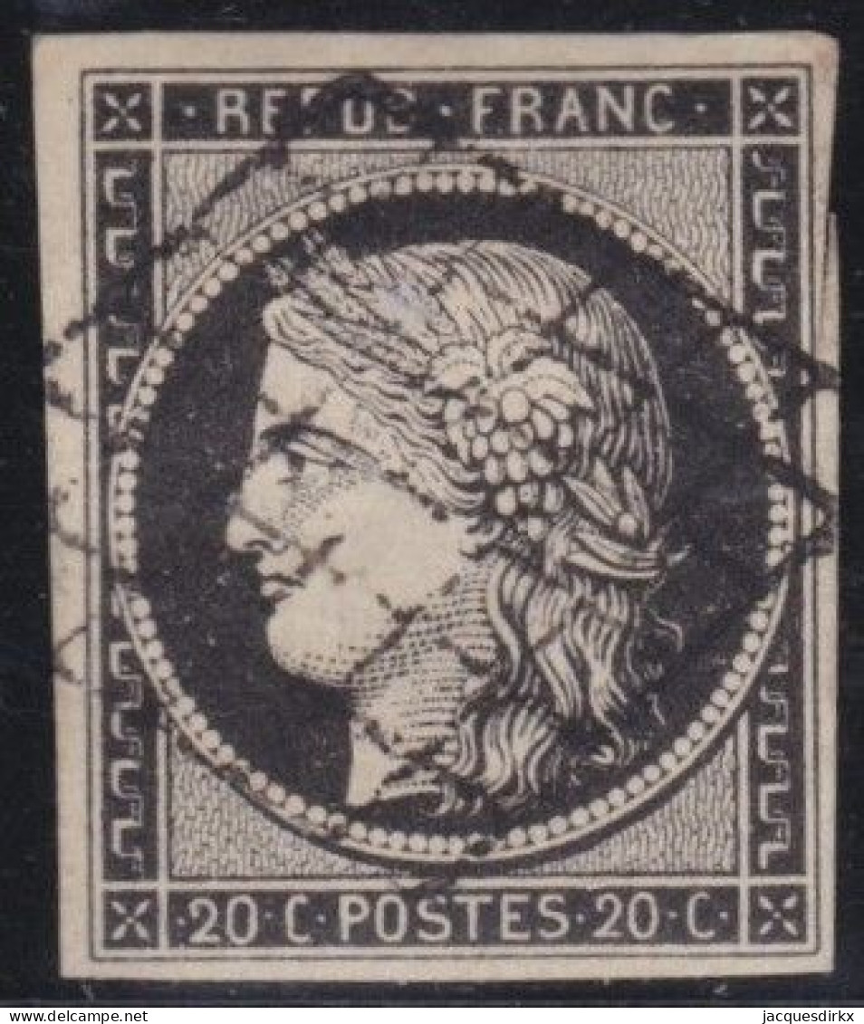 France  .  Y&T   .     3  (2 Scans)        .   O      .    Oblitéré - 1849-1850 Ceres