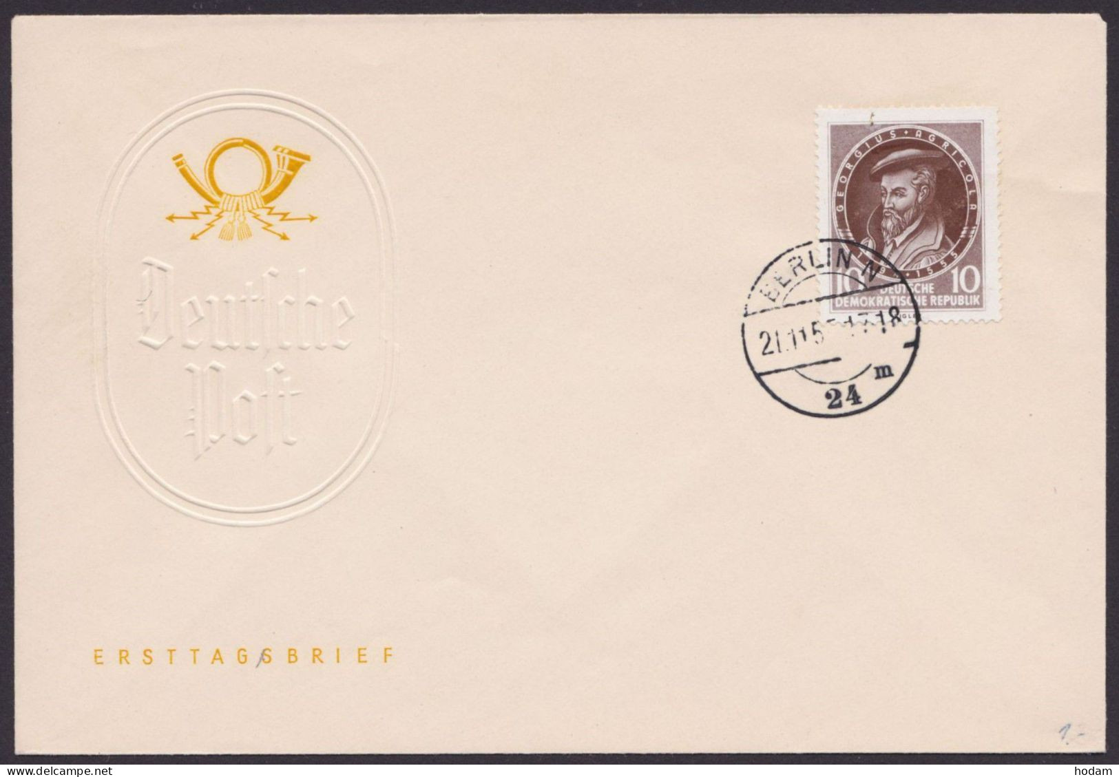 MiNr 497 "Agricola", Seltener FDC Mit EOSt. "Berlin" - 1950-1970