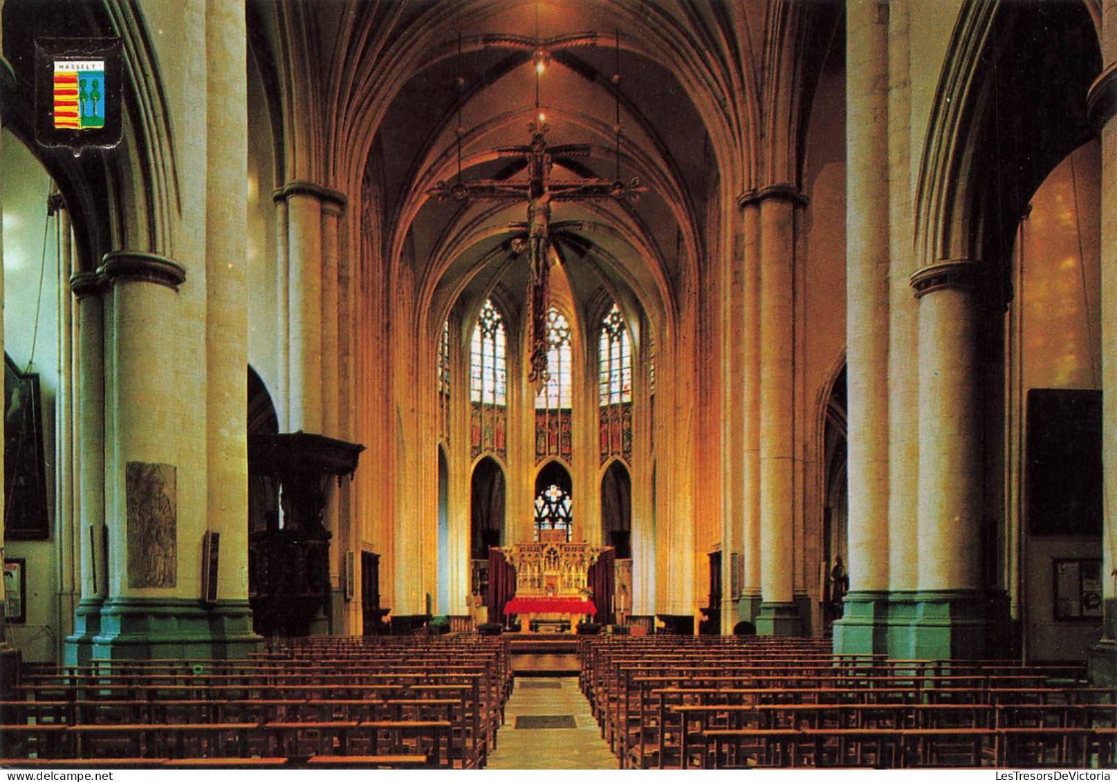 BELGIQUE - Hasselt - Sint Quintinuskathedraal (intérieur) - Colorisé - Carte Postale - Hasselt