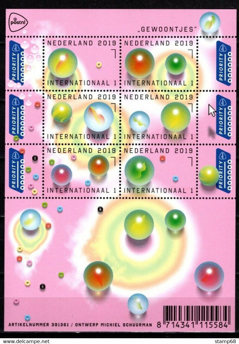 Nederland NVPH 3791-96 V3791-96 Vel Knikkers Gewoontjes 2019 Postfris MNH Netherlands Marbles - Ongebruikt