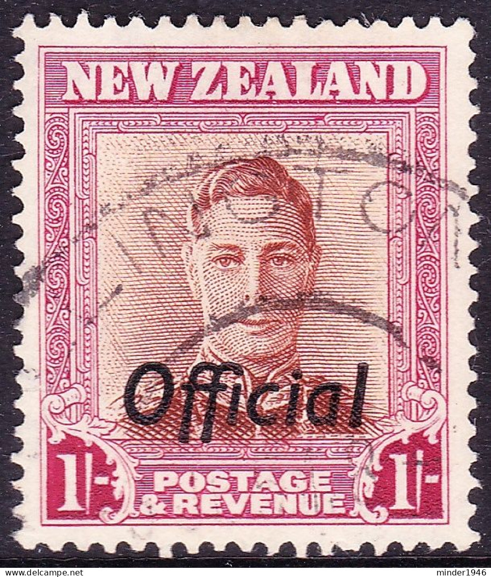 NEW ZEALAND 1940 KGVI 1sh Sage-Green & Deep Green "Official" SGO151 Fine Used - Service