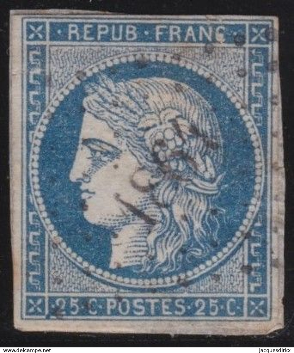 France  .  Y&T   .     4  (2 Scans)   . Point Clair     .   O      .    Oblitéré - 1849-1850 Ceres