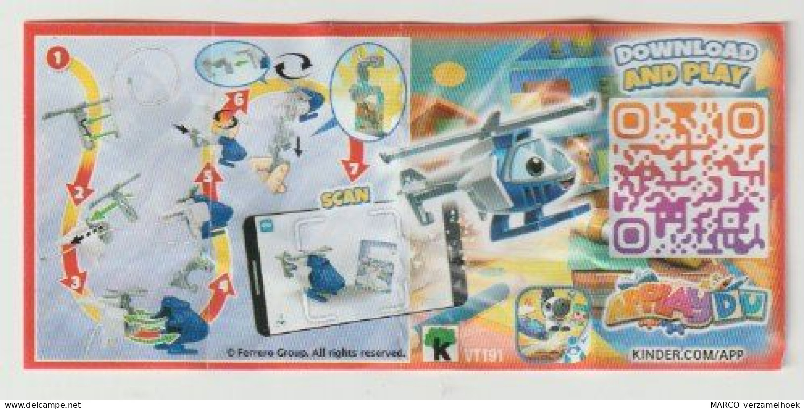 Handleiding FERRERO Kinder K-VT191 Helicopter 2024 ApplayDU - Instrucciones