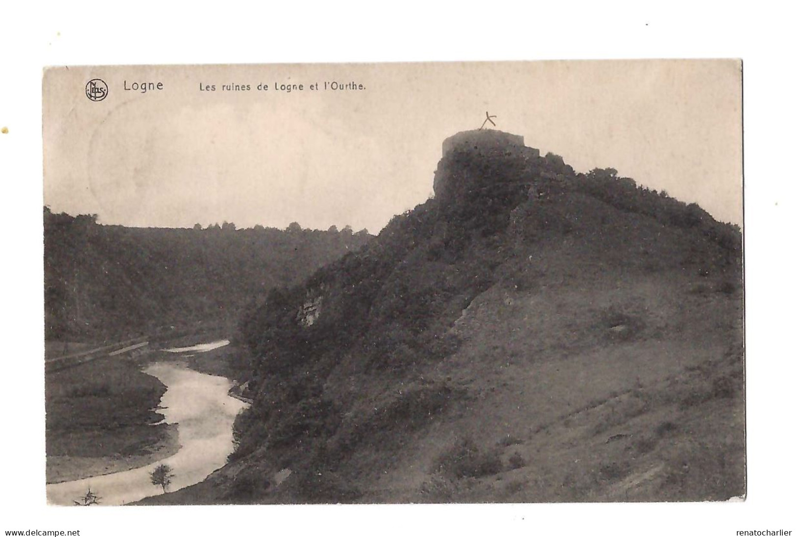 Logne.Les Ruines De Logne Et L'Ourthe.Expédié à Ath. - Ferrieres