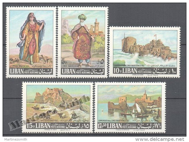 Liban - Lebanon - Libano 1968 Airmail Yvert 447-51, Emir Fakhreddine II - MNH - Liban