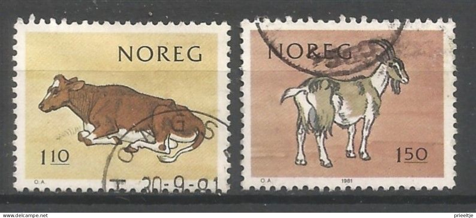 Norway 1981 Farm Animals Y.T. 790/791 (0) - Oblitérés