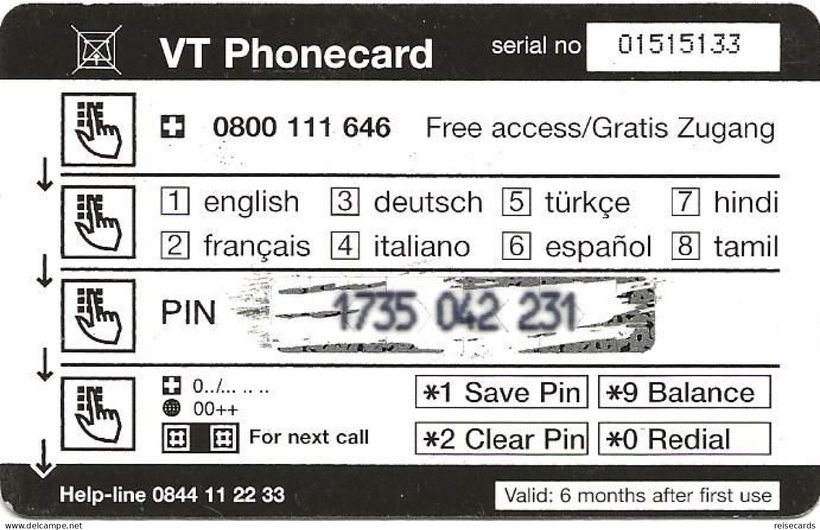 Switzerland: Prepaid VT - Fish - Schweiz