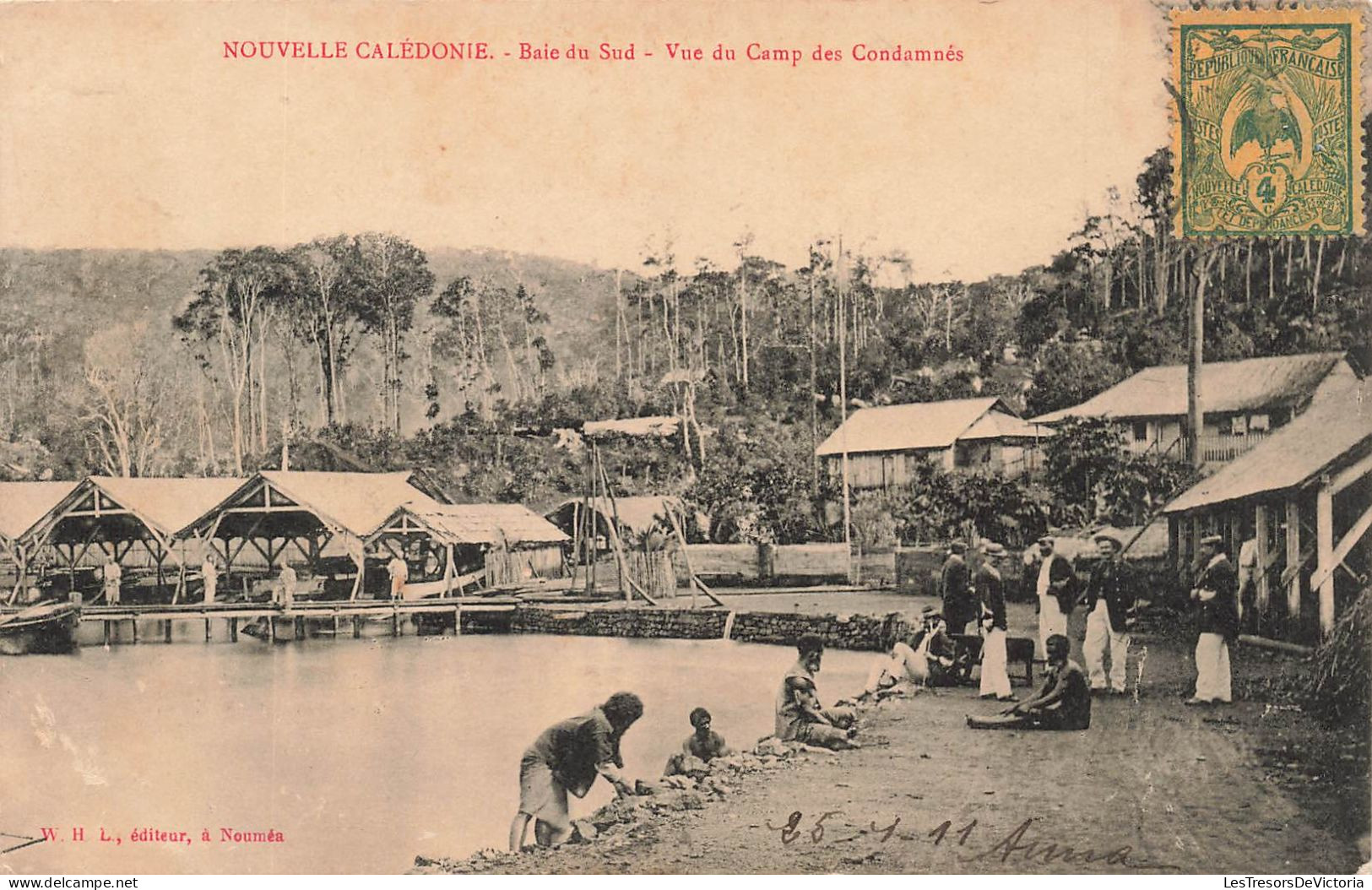 Nouvelle Calédonie - Baie Du Sud - Vue Du Camp Des Condamnés - Animé - Carte Postale Ancienne - Nouvelle-Calédonie