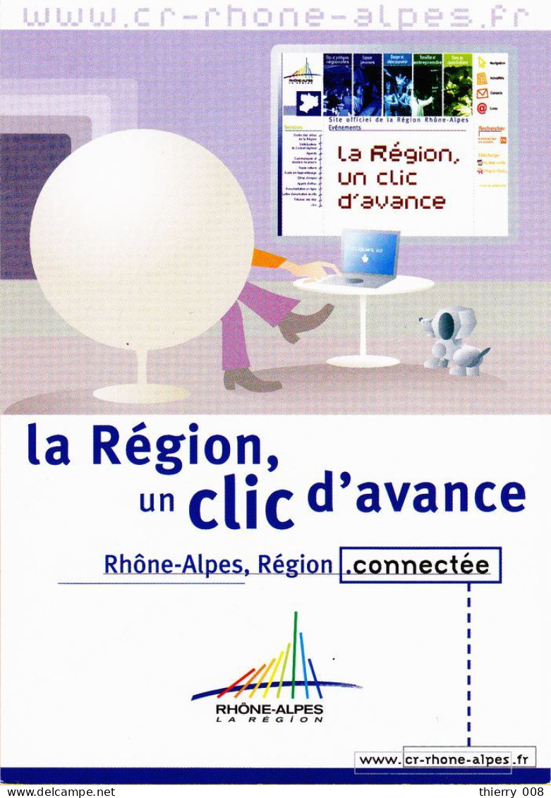 211  Carte Postale  Rhone Alpes Région Connectée La Région Un Clic D'avance - Rhône-Alpes