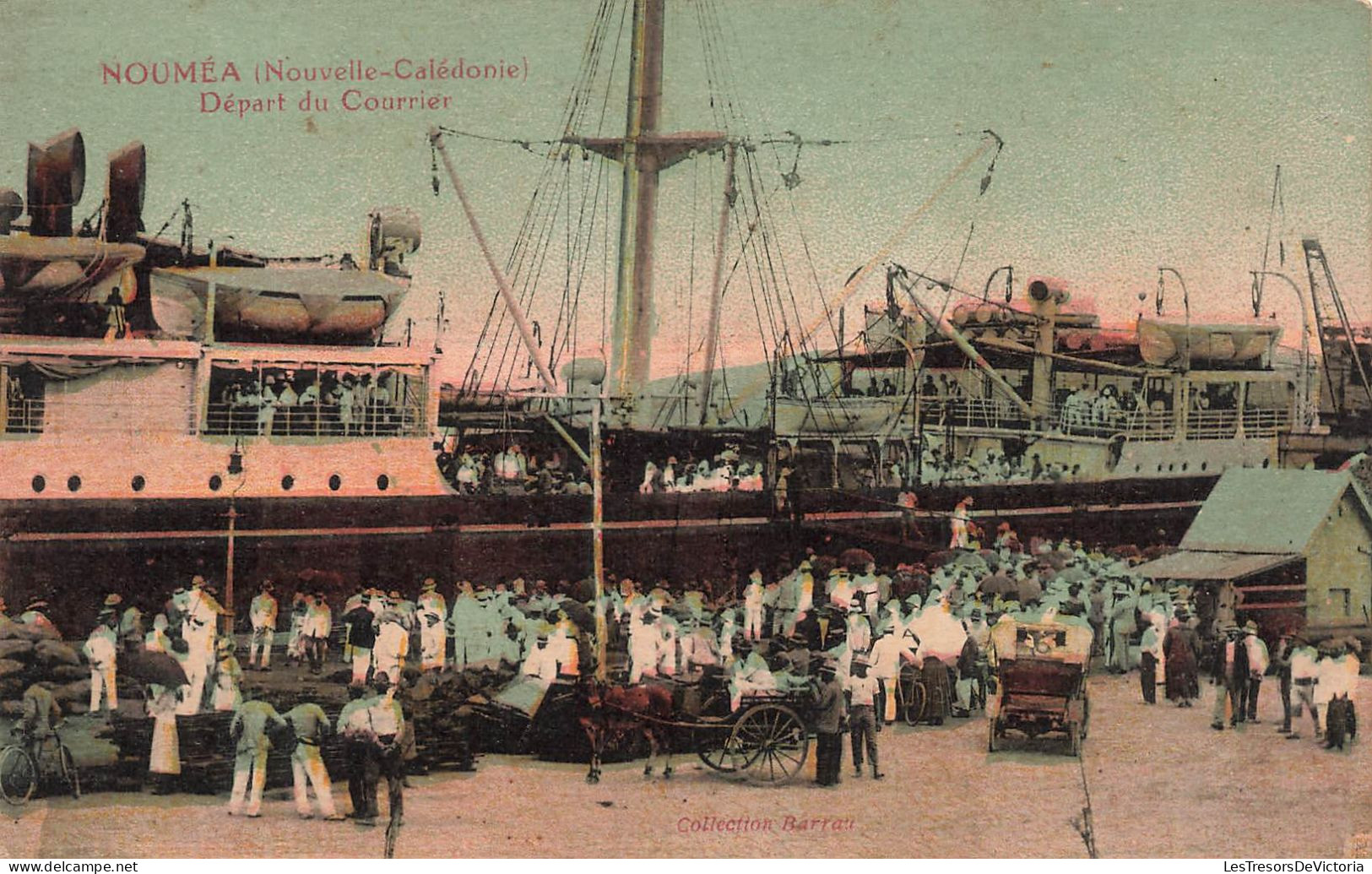 Nouvelle Calédonie - Nouméa - Départ Du Courrier - Collection Barrau - Colorisé - Animé  - Carte Postale Ancienne - Nouvelle-Calédonie