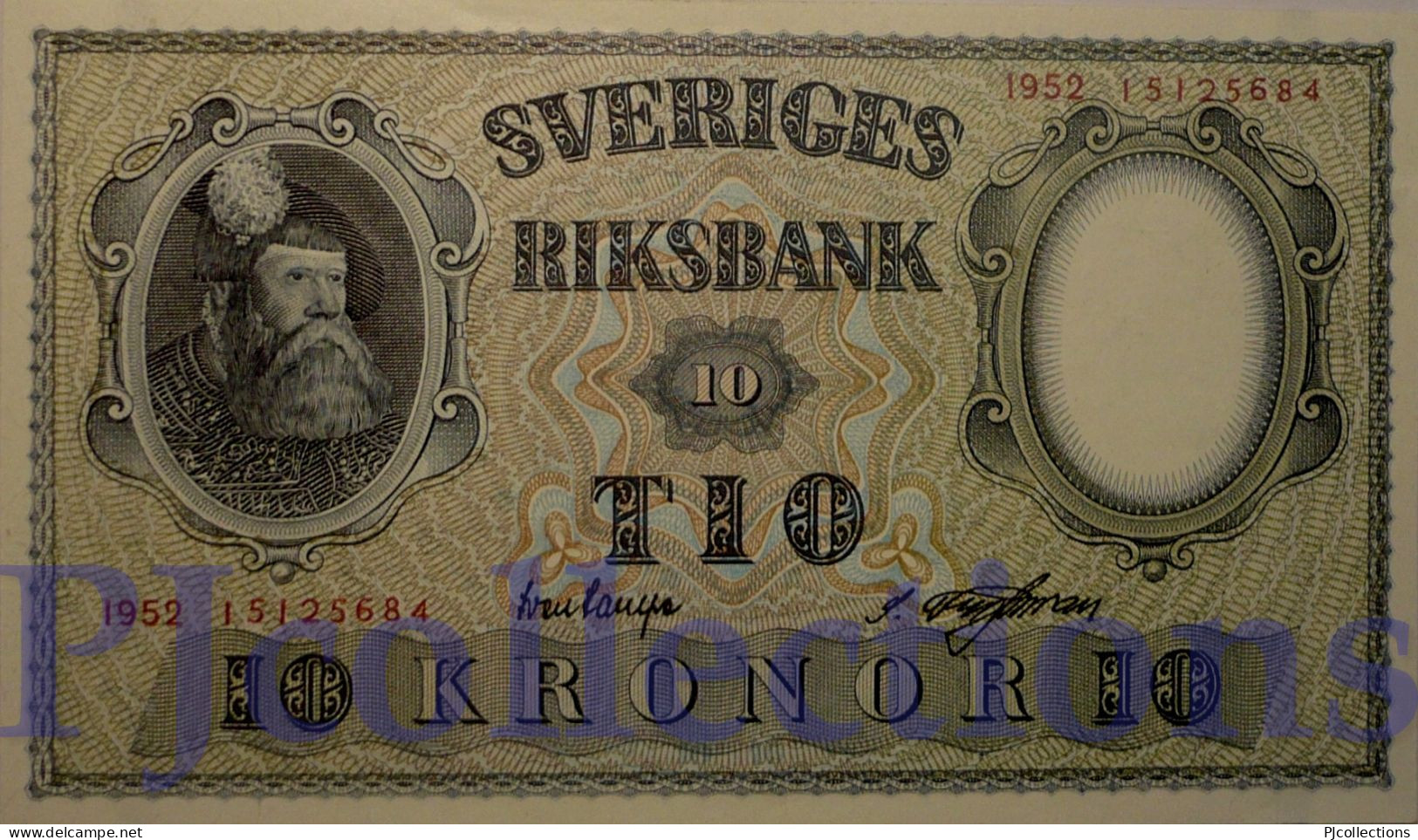 SWEDEN 10 KRONOR 1952 PICK 40m AUNC - Suède