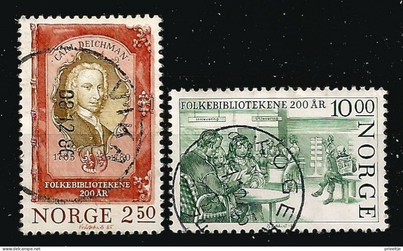 Norway 1985 Public Library Bicentenary Y.T. 890/891 (0) - Usados