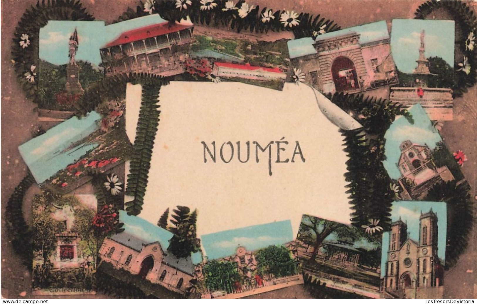 Nouvelle Calédonie - Nouméa - Multivue - Colorisé  - Carte Postale Ancienne - New Caledonia