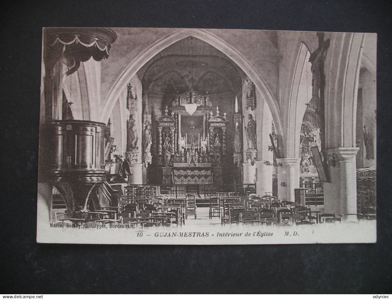 Gujan-Mestras-Interieur De L'Eglise 1918 - Gujan-Mestras