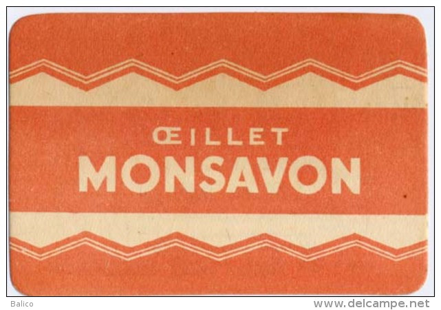 Carte Parfumée   Monsavon  Oeillet - Profumeria Antica (fino Al 1960)