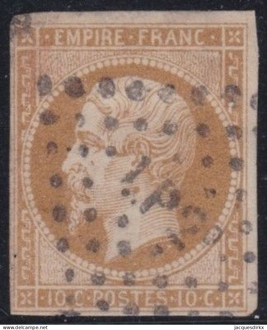 France  .  Y&T   .     13-B    .   O      .    Oblitéré - 1853-1860 Napoléon III