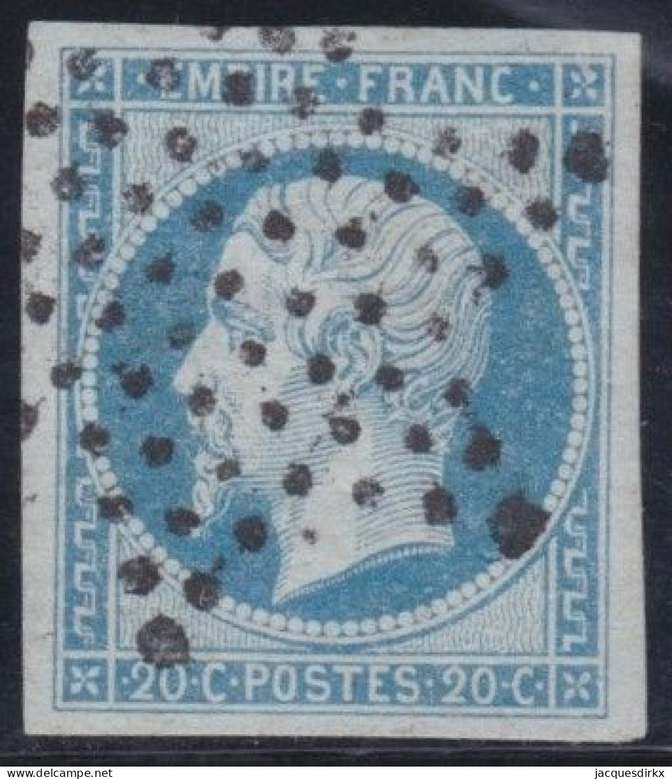 France  .  Y&T   .     14   (2 Scans)   .   O      .    Oblitéré - 1853-1860 Napoléon III