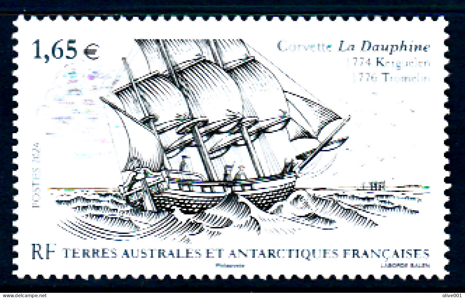 TAAF - 2023 - Corvette Dauphine - Bateau - Marine - Explorateur -  Timbre MNH ** Neuf - New - - Unused Stamps