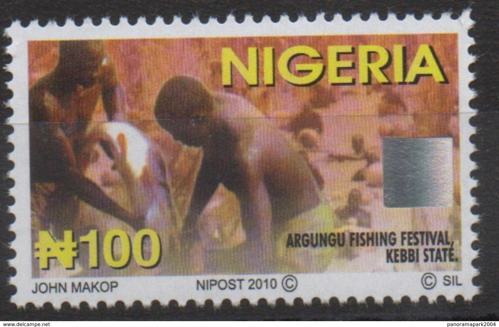 Nigeria 2010 Mi. 847 Hologramm Hologramme Hologram Definitive Argungu Fishing Festival Fischerei Pêche MNH** - Nigeria (1961-...)