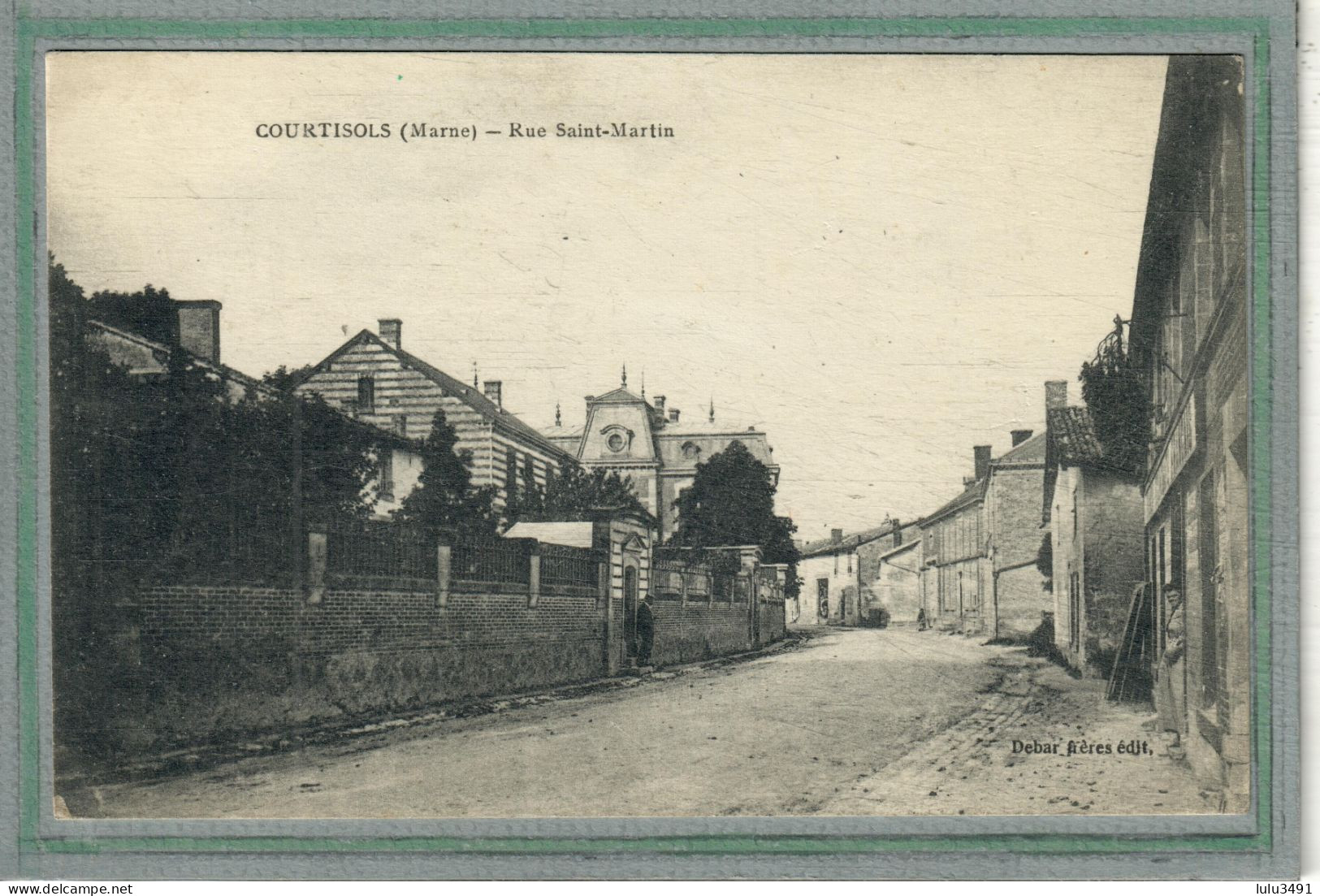 CPA - COURTISOLS (51) - Aspect De L'entrée Du Bourg Par La Rue St-Martin En 1916 - Courtisols