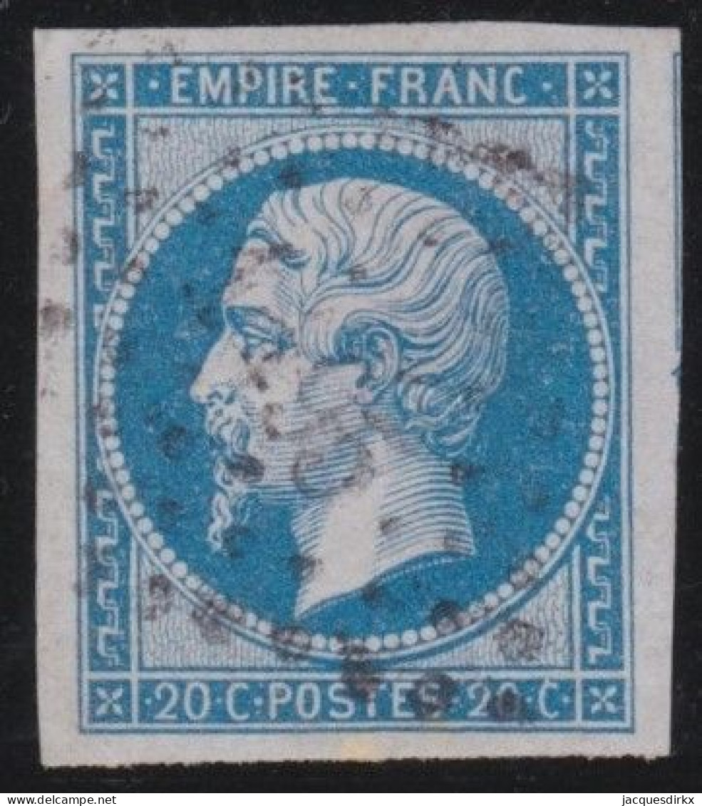 France  .  Y&T   .     14-B   .   O      .    Oblitéré - 1853-1860 Napoléon III