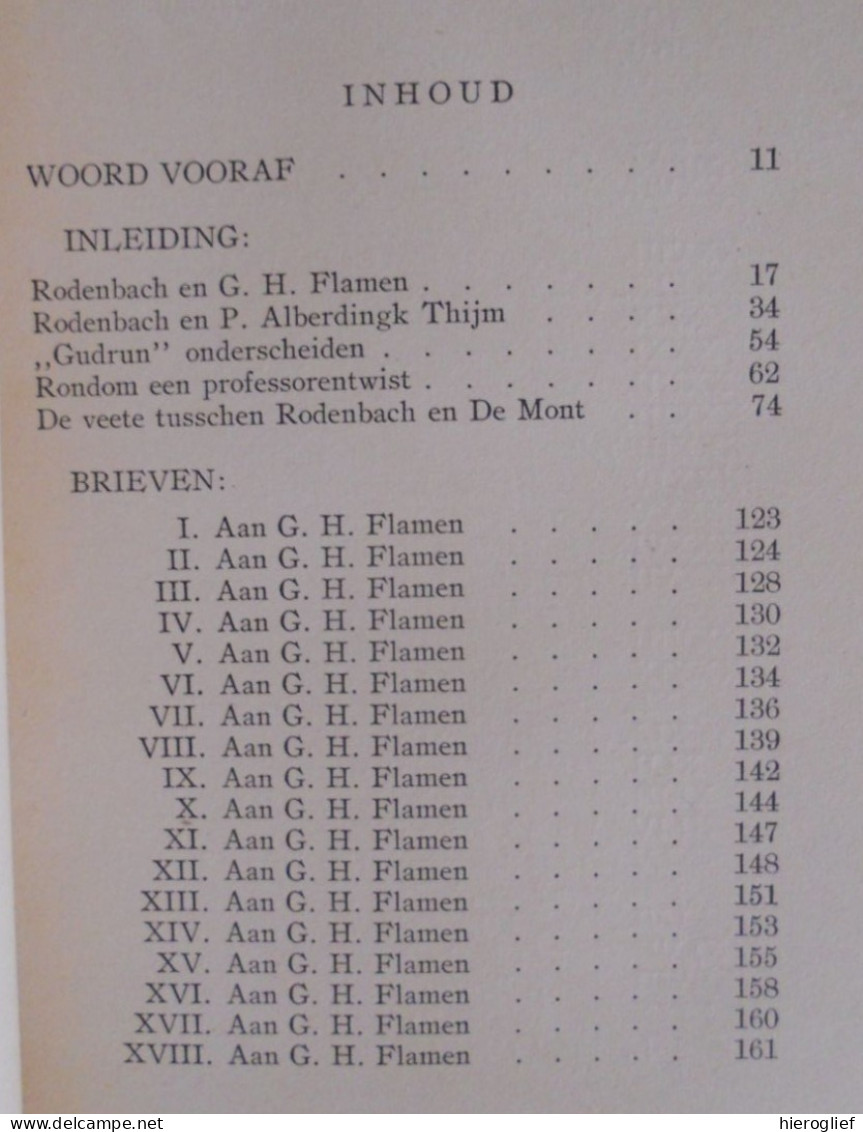 BRIEVEN VAN ALBRECHT RODENBACH Door Dr. R.F. Lissens Roeselare Dichter Vlaams Bewustzijn Vlaanderen Leuven Herentals - Andere & Zonder Classificatie