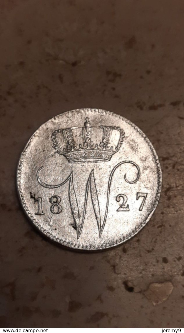 Willem 1er 1827 B     25 Ct En Argent  569‰ - 1815-1840 : Willem I