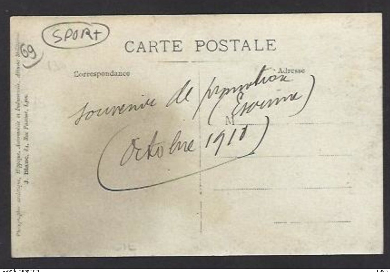 CPA Escrime épée Fleuret Carte Photo RPPC écrite Lyon - Fechten